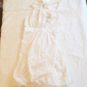 White Eyelet Sleeveless Sundress Size 3/4